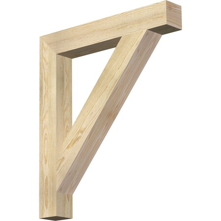 Ekena Millwork Traditional Block Rough Sawn Bracket, Douglas Fir, 4"W x 28"D x 32"H BKT04X28X32TRA05RDF